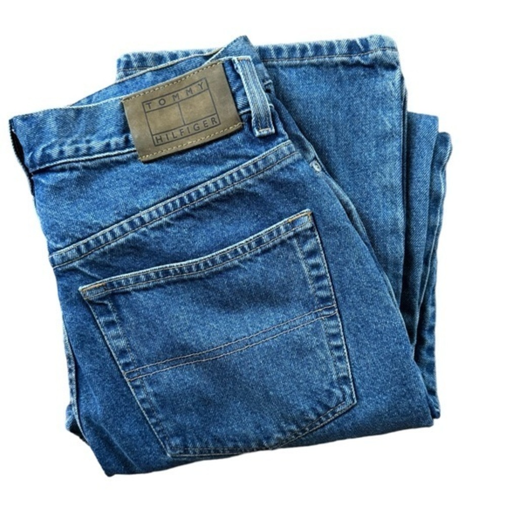 Vintage Tommy Hilfiger men’s 90s straight leg blue denim jeans 33x34 Y2K